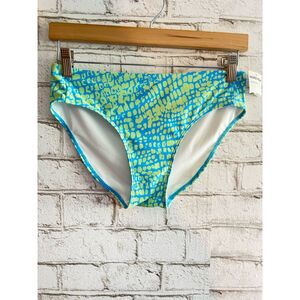 NWT Girls Z by Zella Swim Bottom Full-seat coverage size 16 blue green